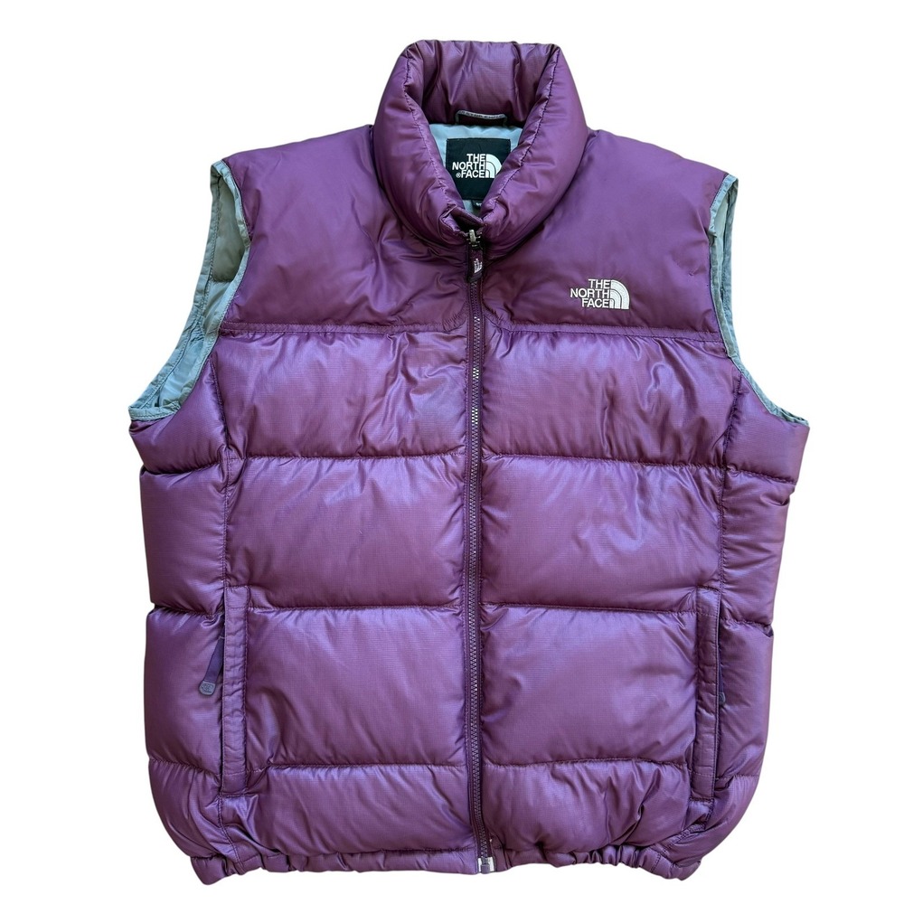 The North Face Down Puffer Vest Mens XL Purple 95 Ripstop Jacket